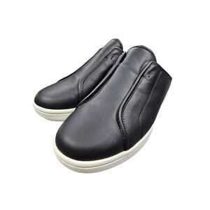 Eileen Fisher Black Leather Emi Mules Slip On Sneaker Slides Comfort Women's 10